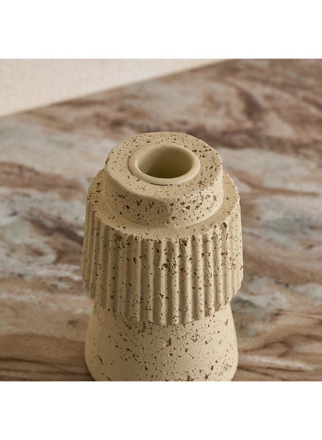 Home Box Decorative Resin Taper Candleholder - Beige - Image 3